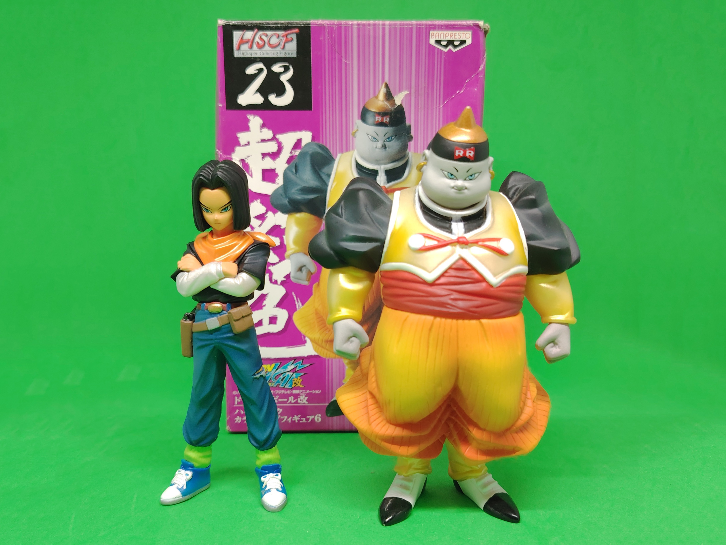Set of 2 Dragon Ball Kai Highspec Coloring Figure Android 19 & Android 17 figures (2010)