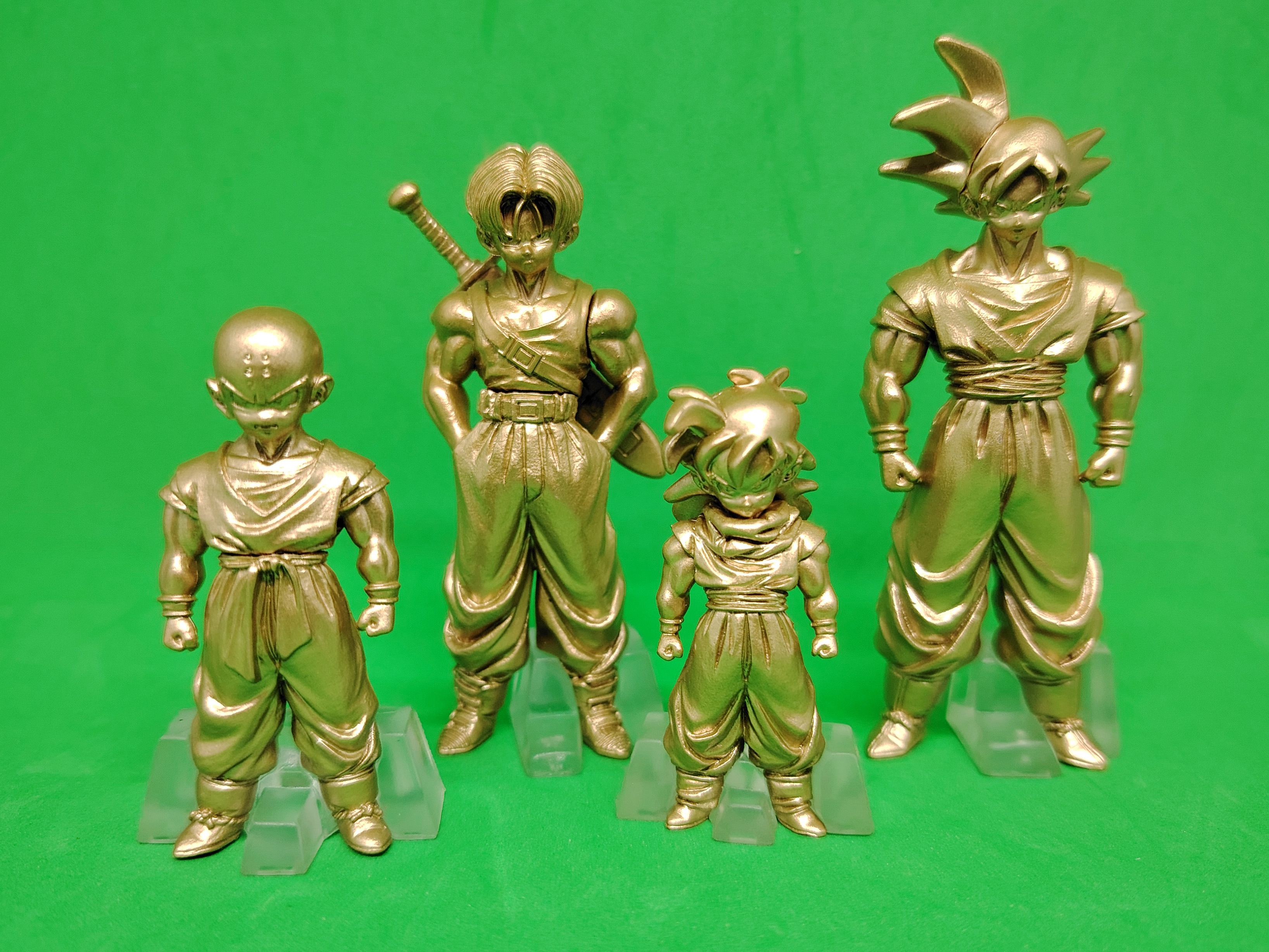 Set of 4 Dragon Ball Z Hg part 20-I gold version gashapons (2009)