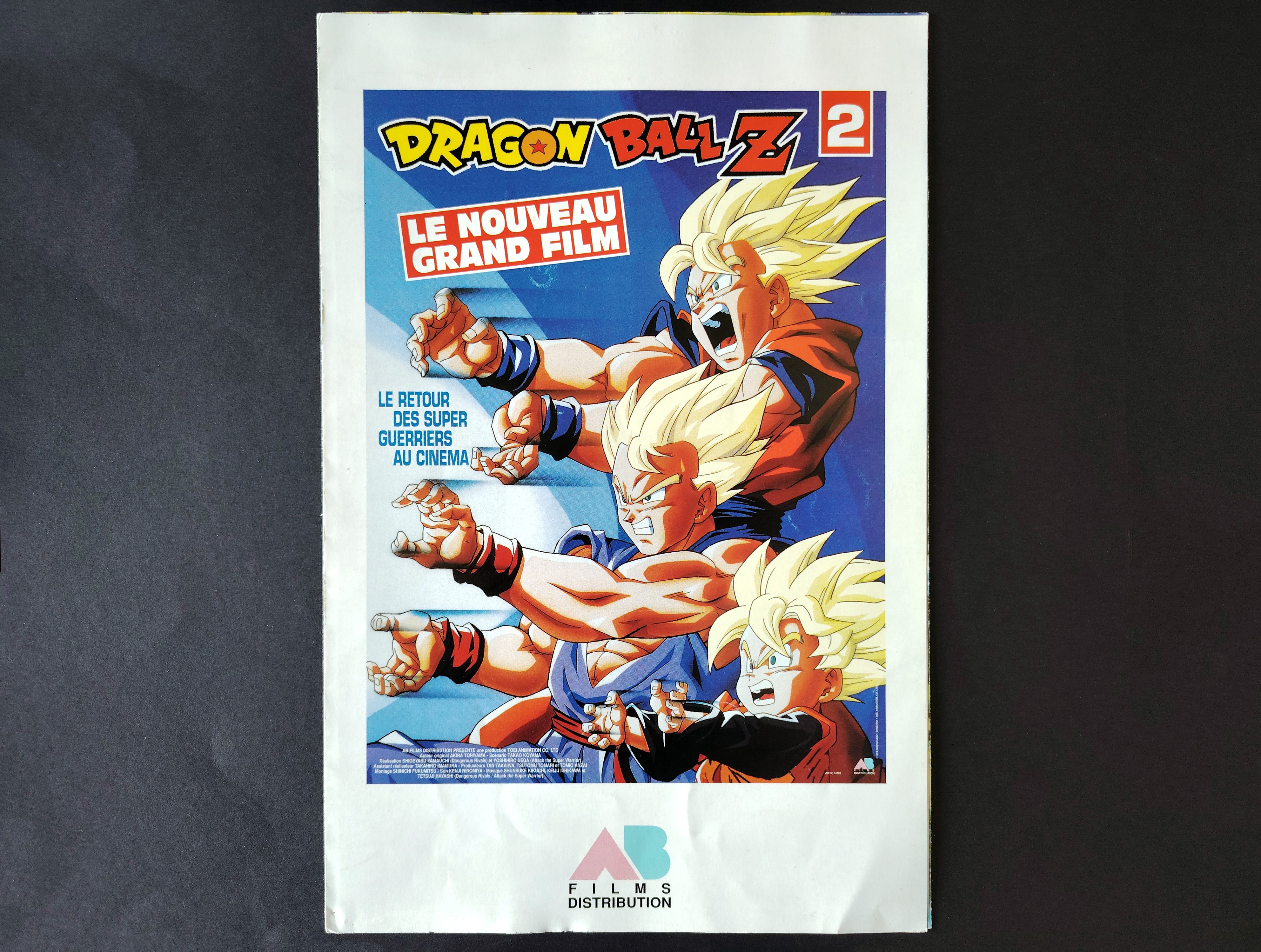 Dragon Ball Z French promotional press kit movie 10 AB pamphlet (1996)