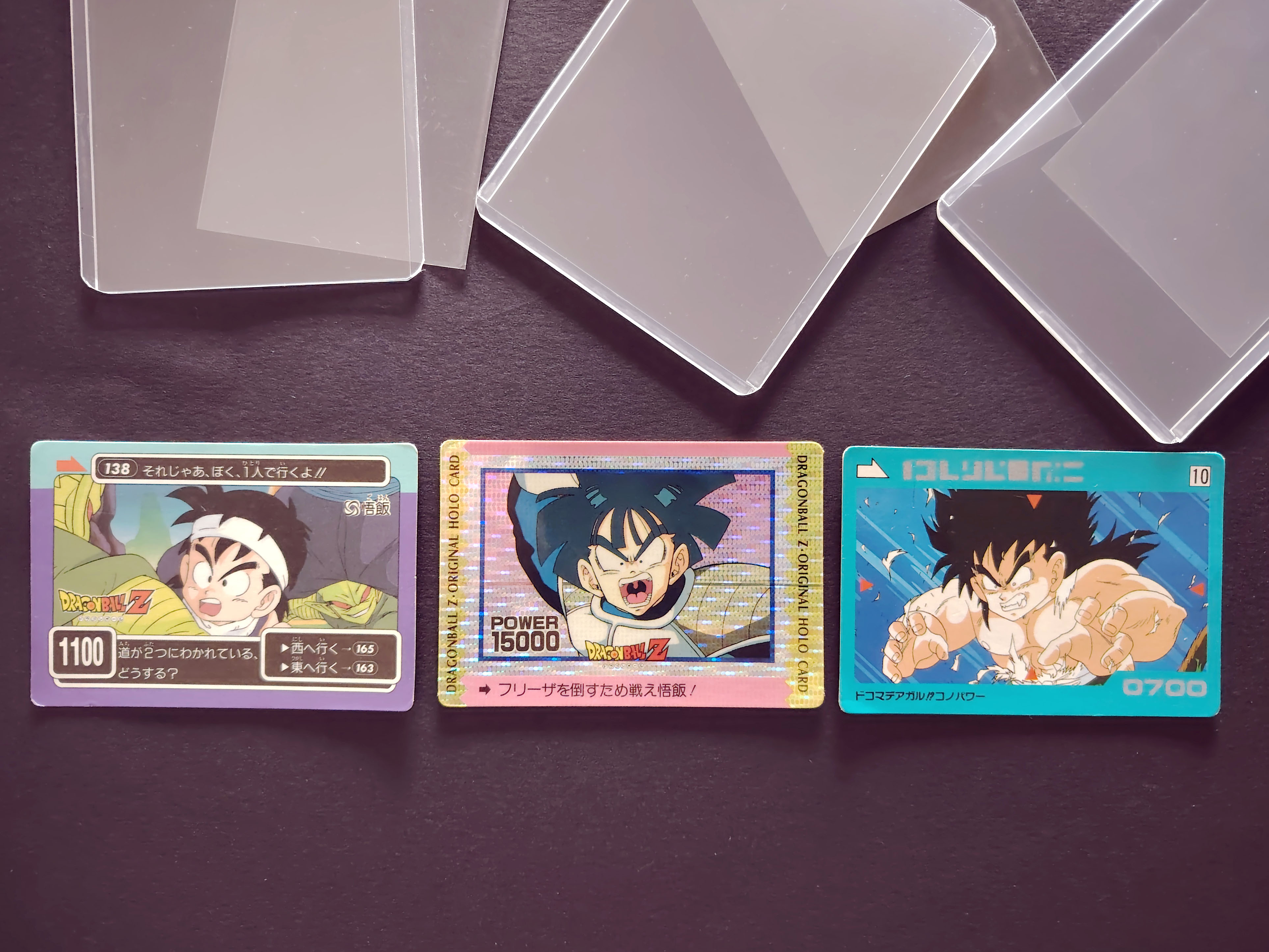 Set of 3 Gohan's cards (1989-1990)