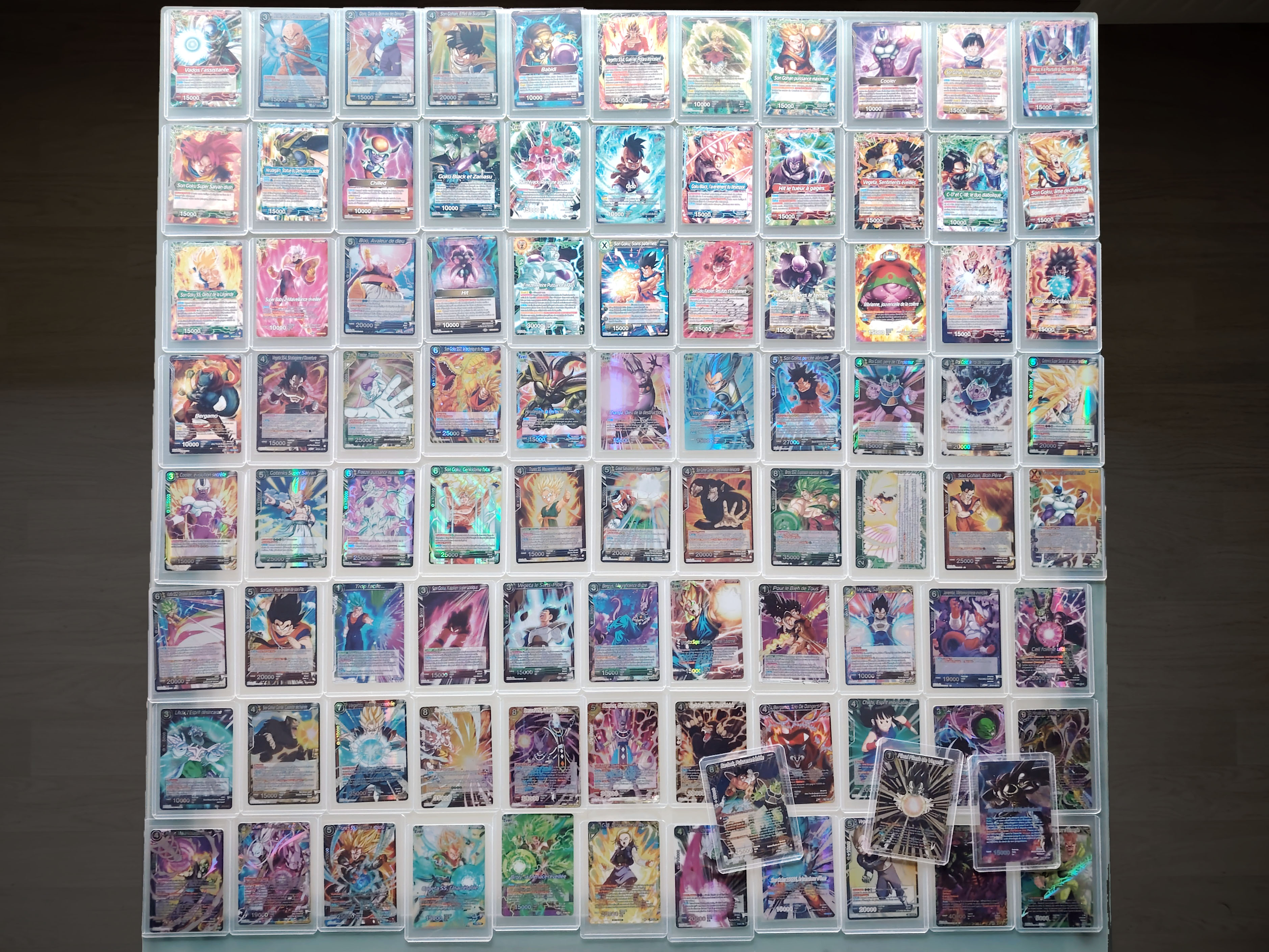 Set of 91 French Dragon Ball Super Card Game cards (2018-2025)