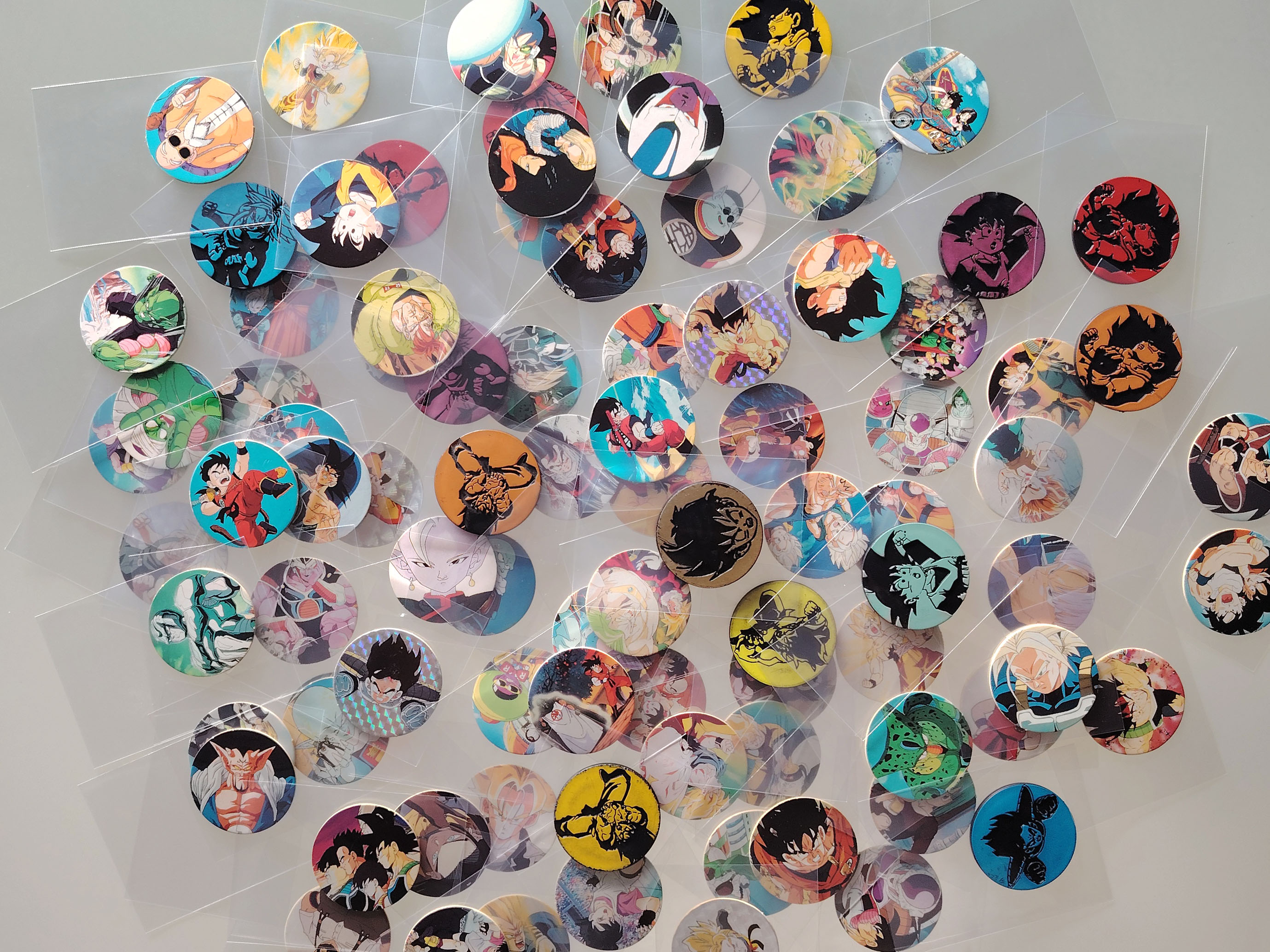 Set of 91 Pogs Dragon Ball Z Caps (1995)