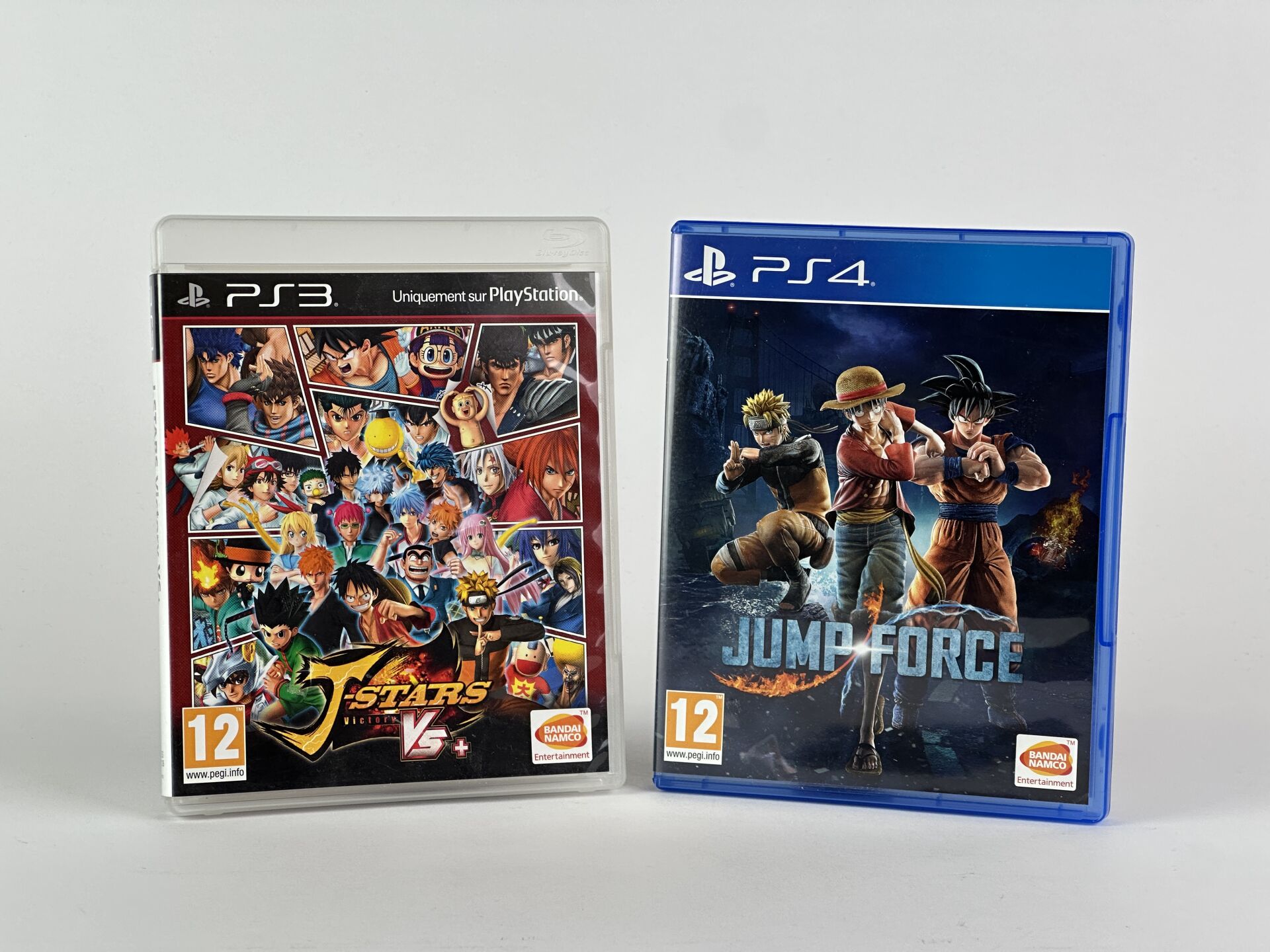 Set of 2 video games J-Stars Victory VS PS3 and Jump Force PS4
